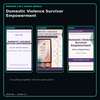 Domestic Violence Survivor Empowerment premium digital journal planner and diary bundle cover