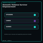 Domestic Violence Survivor Empowerment stickers cards covers guides and verified bundle bonuses