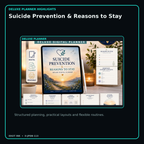 Suicide Prevention & Reasons to Stay deluxe digital planner features and flexible organization
