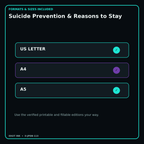 Suicide Prevention & Reasons to Stay digital bundle formats in US Letter A4 and A5
