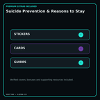 Suicide Prevention & Reasons to Stay stickers cards covers guides and verified bundle bonuses