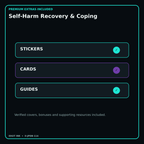 Self-Harm Recovery & Coping stickers cards covers guides and verified bundle bonuses