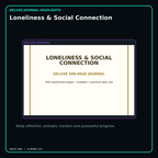 Loneliness & Social Connection deluxe digital journal features and guided reflection pages