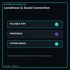 Loneliness & Social Connection fillable printable and hyperlinked digital features