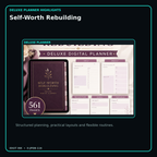 Self-Worth Rebuilding deluxe digital planner features and flexible organization