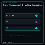 Anger Management & Healthy Expression digital bundle formats in US Letter A4 and A5