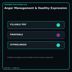 Anger Management & Healthy Expression fillable printable and hyperlinked digital features