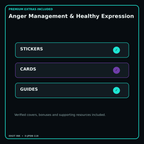 Anger Management & Healthy Expression stickers cards covers guides and verified bundle bonuses