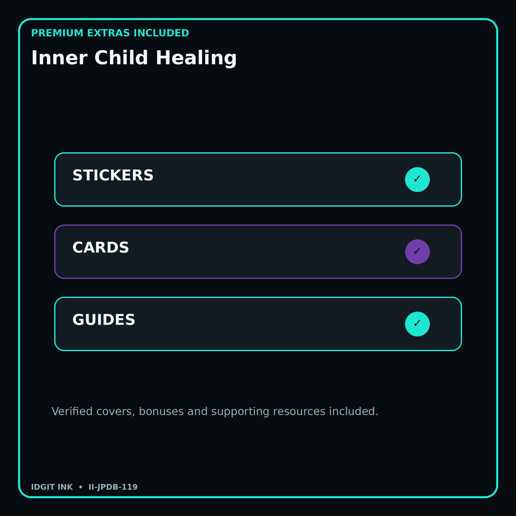Inner Child Healing stickers cards covers guides and verified bundle bonuses