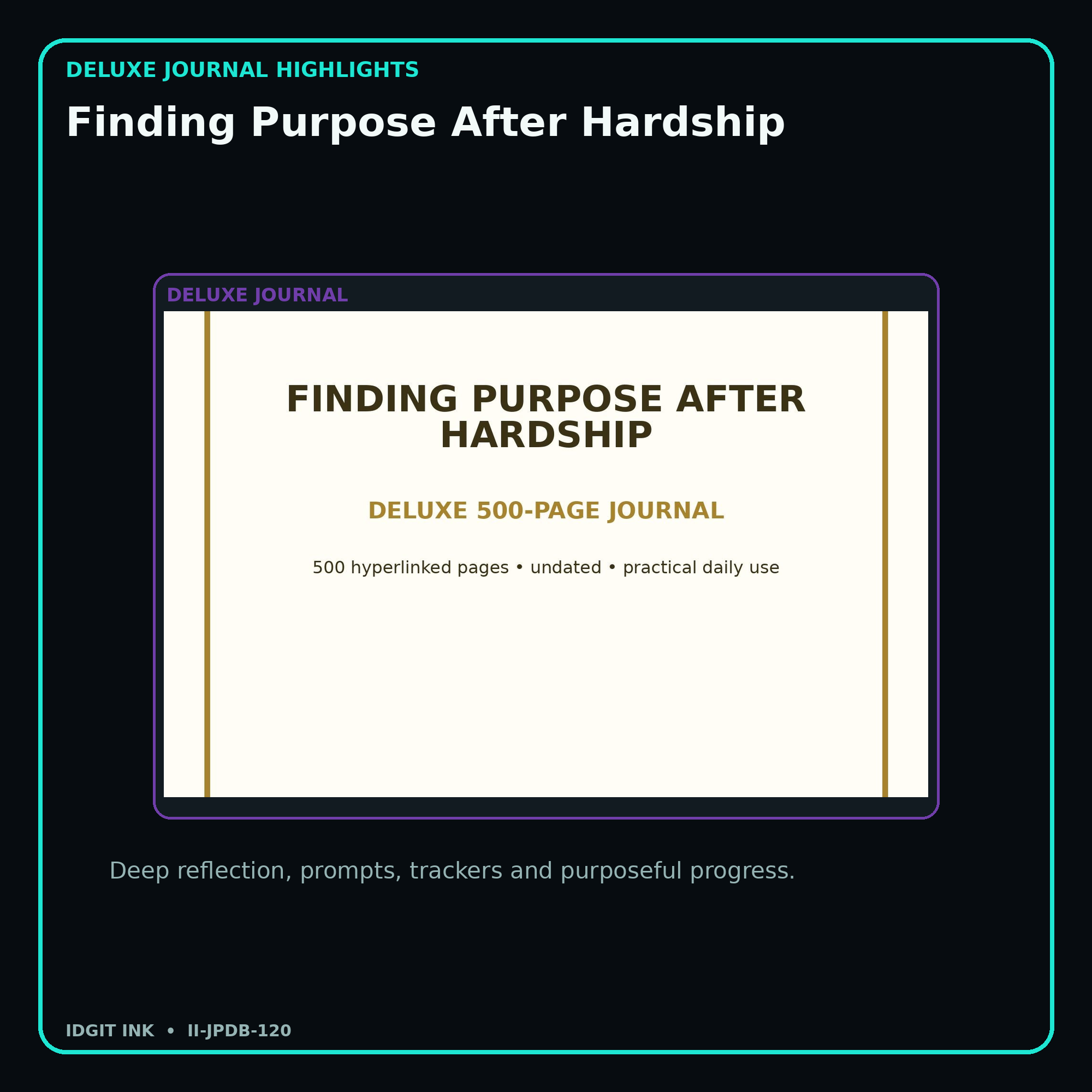 Finding Purpose After Hardship deluxe digital journal features and guided reflection pages