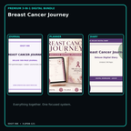Breast Cancer Journey premium digital journal planner and diary bundle cover