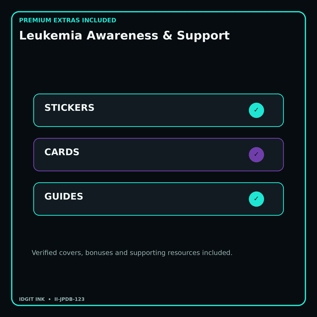 Leukemia Awareness & Support stickers cards covers guides and verified bundle bonuses