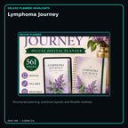 Lymphoma Journey deluxe digital planner features and flexible organization