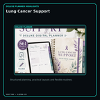 Lung Cancer Support deluxe digital planner features and flexible organization