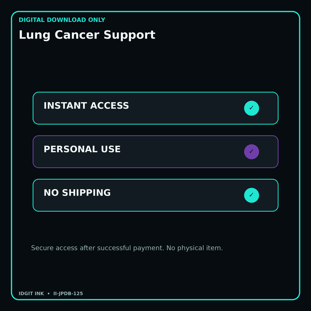 Lung Cancer Support secure digital download personal-use and no-shipping notice