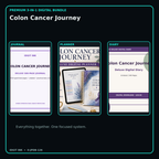 Colon Cancer Journey premium digital journal planner and diary bundle cover