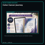 Colon Cancer Journey deluxe digital planner features and flexible organization