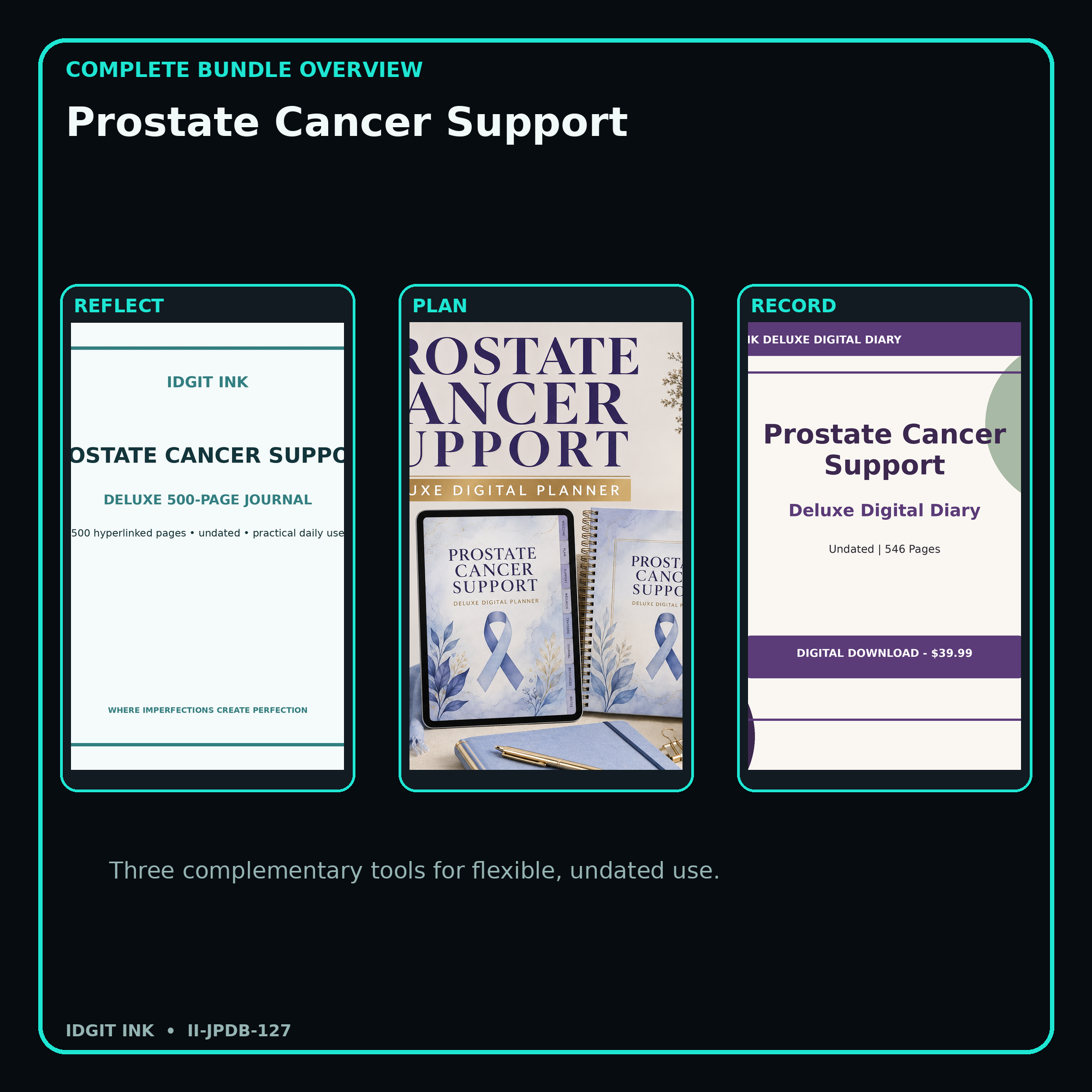 Prostate Cancer Support complete three-product digital bundle overview