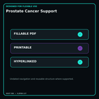 Prostate Cancer Support fillable printable and hyperlinked digital features