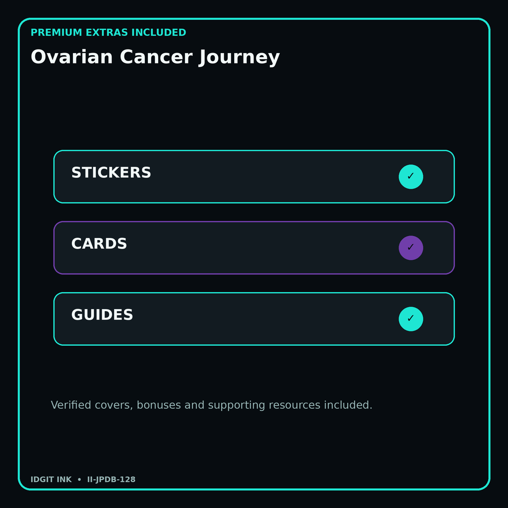 Ovarian Cancer Journey stickers cards covers guides and verified bundle bonuses