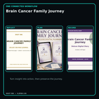 Brain Cancer Family Journey connected journal planner diary workflow and customer benefits