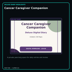 Cancer Caregiver Companion deluxe digital diary features and undated daily entries