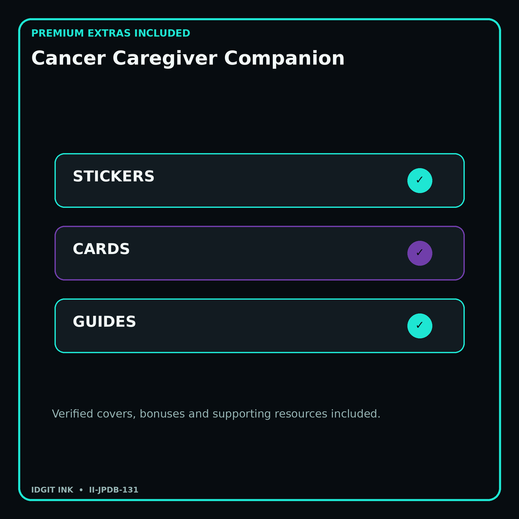 Cancer Caregiver Companion stickers cards covers guides and verified bundle bonuses