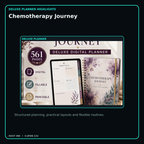 Chemotherapy Journey deluxe digital planner features and flexible organization