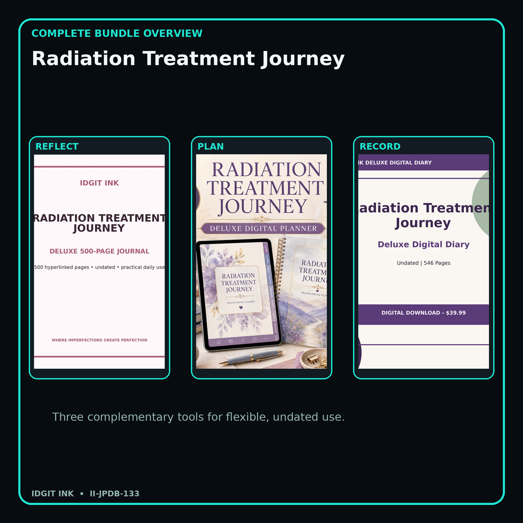Radiation Treatment Journey complete three-product digital bundle overview