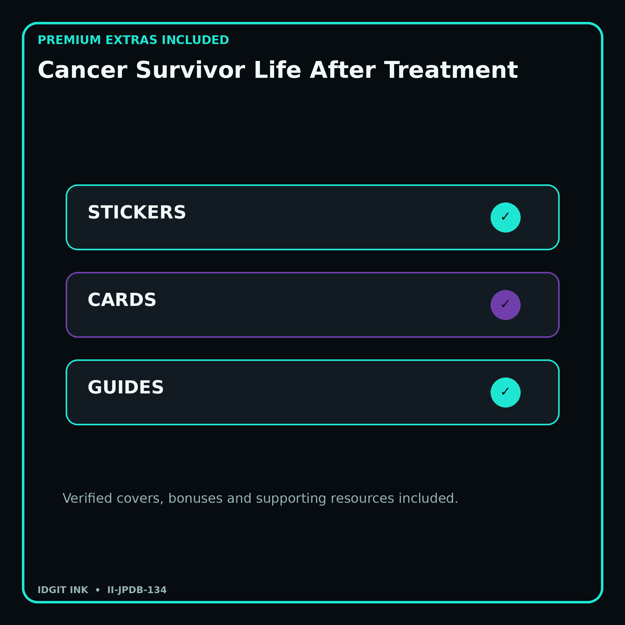 Cancer Survivor Life After Treatment stickers cards covers guides and verified bundle bonuses