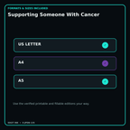 Supporting Someone With Cancer digital bundle formats in US Letter A4 and A5