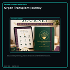 Organ Transplant Journey deluxe digital planner features and flexible organization