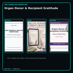 Organ Donor & Recipient Gratitude connected journal planner diary workflow and customer benefits