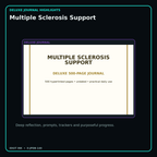 Multiple Sclerosis Support deluxe digital journal features and guided reflection pages