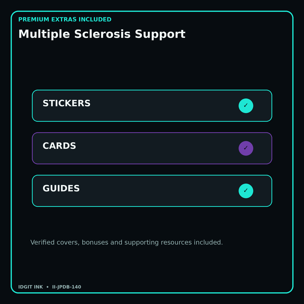 Multiple Sclerosis Support stickers cards covers guides and verified bundle bonuses