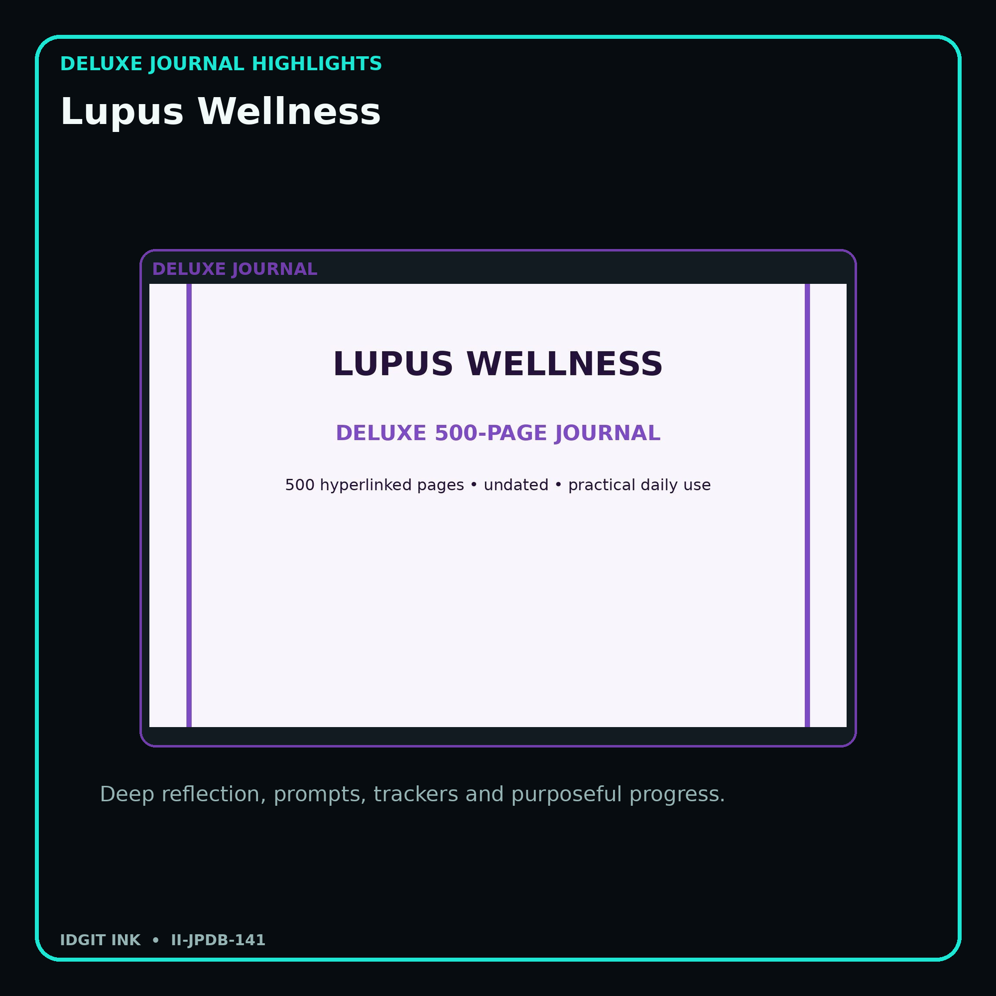 Lupus Wellness deluxe digital journal features and guided reflection pages