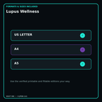 Lupus Wellness digital bundle formats in US Letter A4 and A5