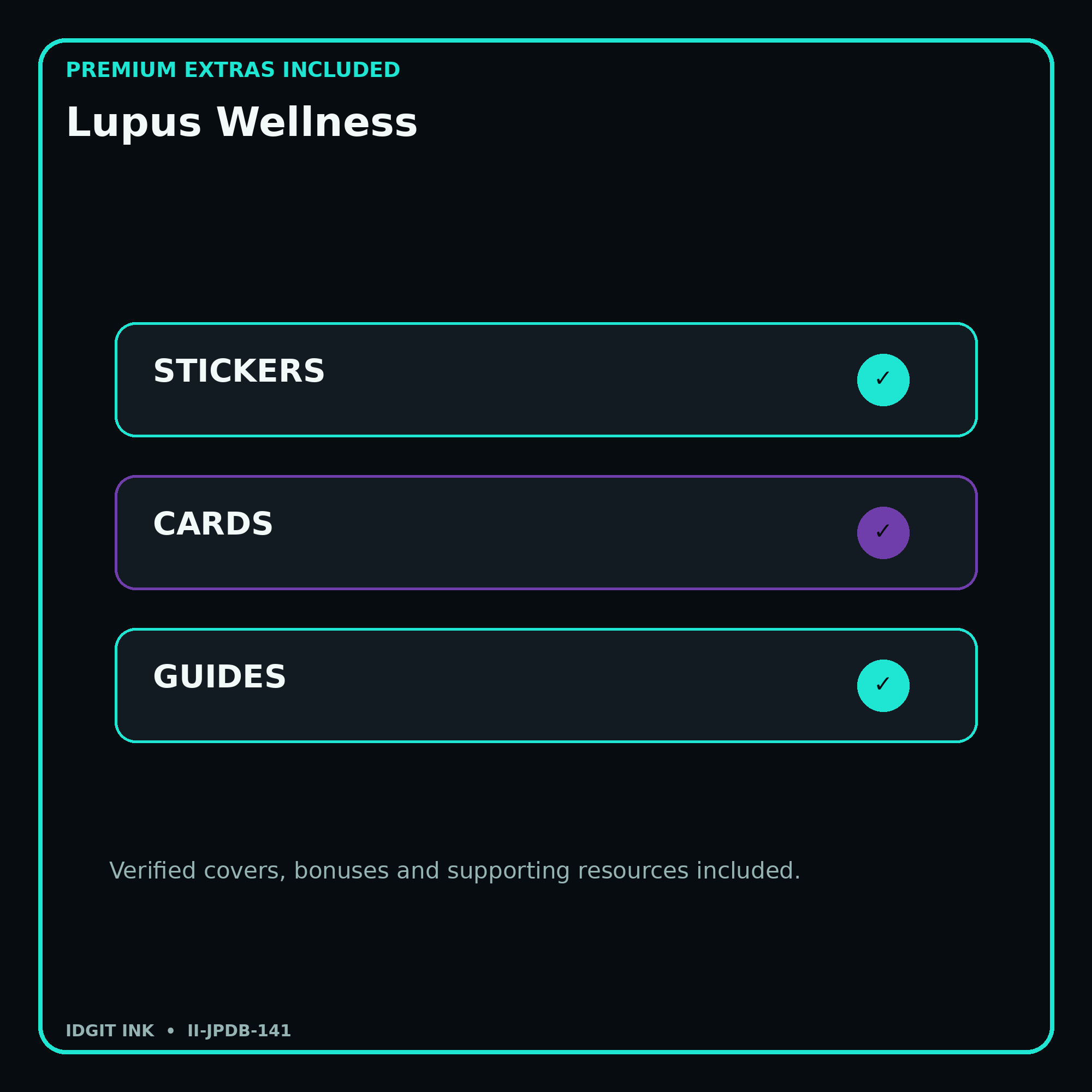 Lupus Wellness stickers cards covers guides and verified bundle bonuses