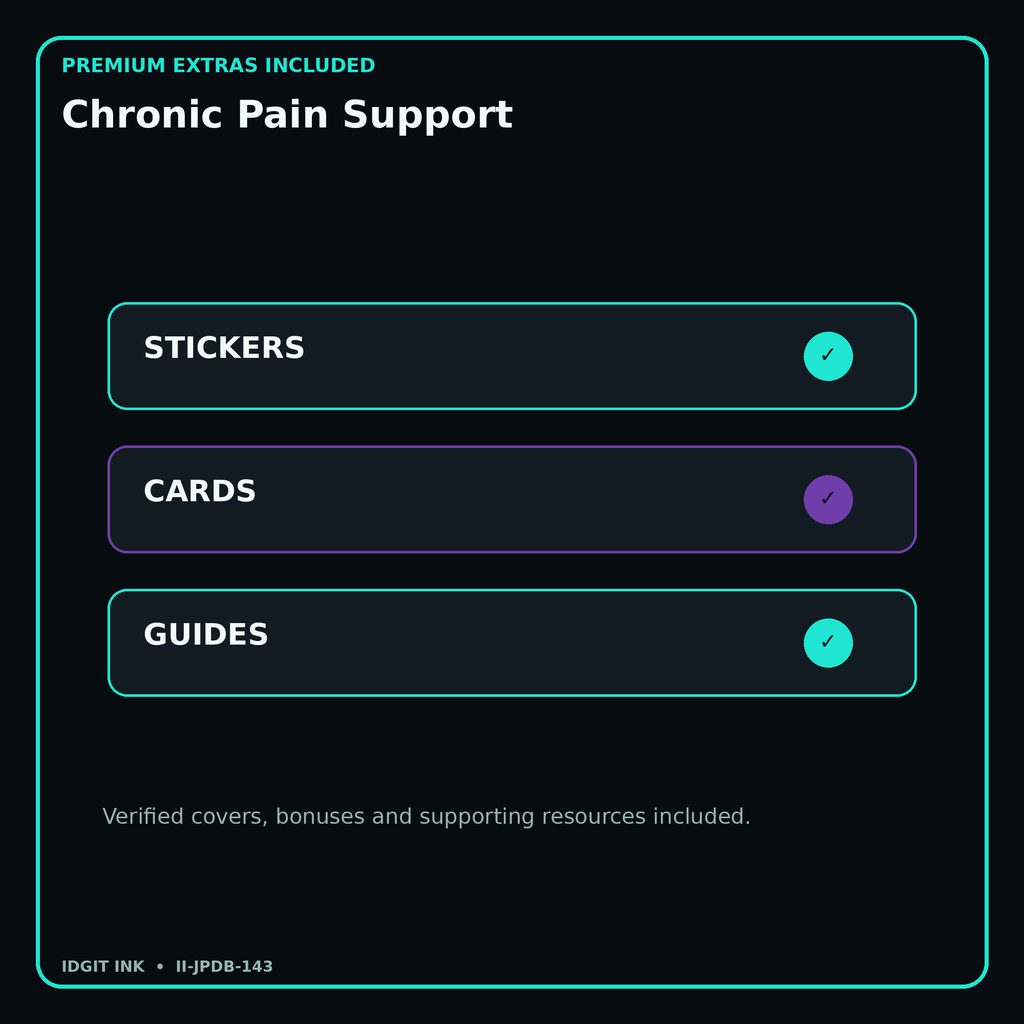 Chronic Pain Support stickers cards covers guides and verified bundle bonuses