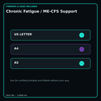 Chronic Fatigue / ME-CFS Support digital bundle formats in US Letter A4 and A5