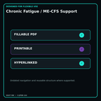 Chronic Fatigue / ME-CFS Support fillable printable and hyperlinked digital features
