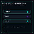 Chronic Fatigue / ME-CFS Support stickers cards covers guides and verified bundle bonuses