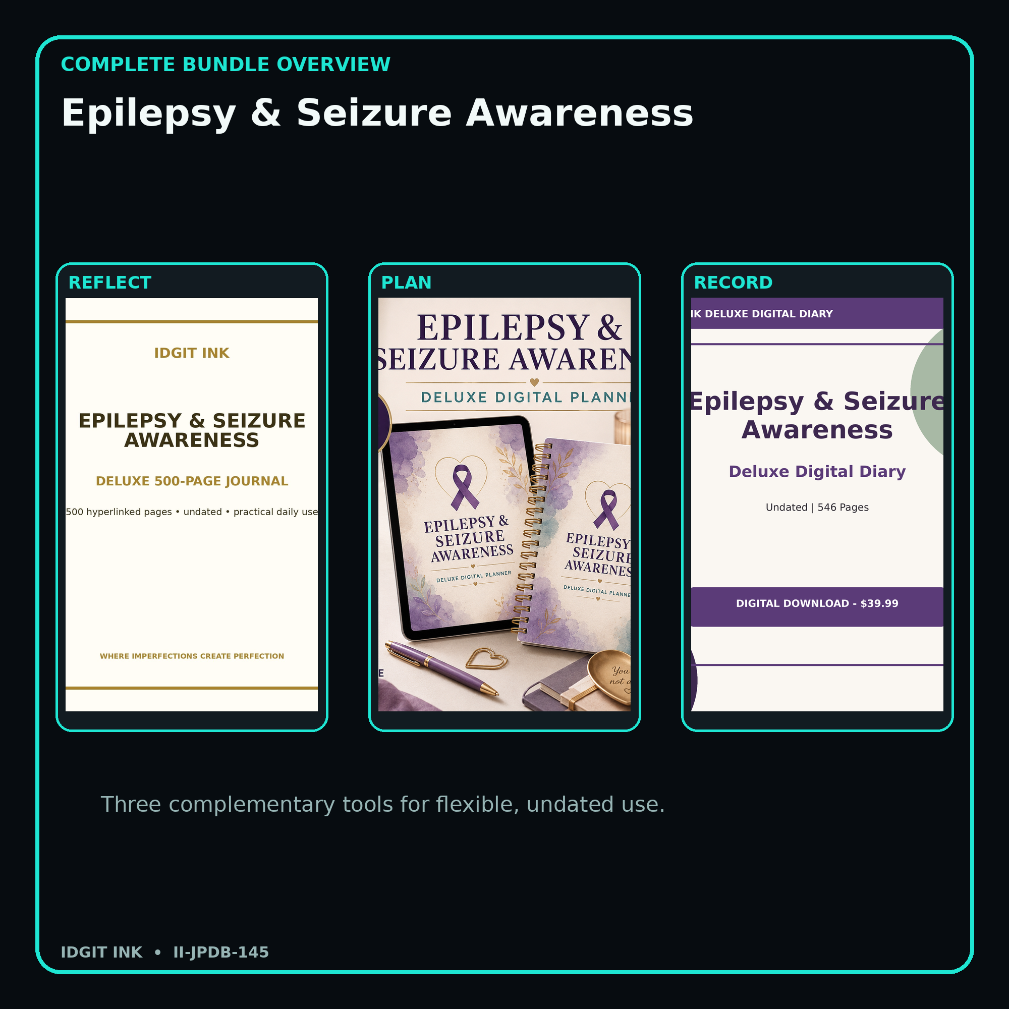 Epilepsy & Seizure Awareness complete three-product digital bundle overview
