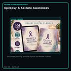 Epilepsy & Seizure Awareness deluxe digital planner features and flexible organization