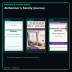 Alzheimer's Family Journey premium digital journal planner and diary bundle cover
