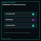 Alzheimer's Family Journey fillable printable and hyperlinked digital features