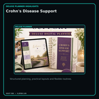 Crohn's Disease Support deluxe digital planner features and flexible organization