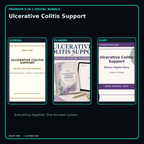 Ulcerative Colitis Support premium digital journal planner and diary bundle cover