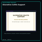 Ulcerative Colitis Support deluxe digital journal features and guided reflection pages