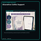 Ulcerative Colitis Support deluxe digital planner features and flexible organization